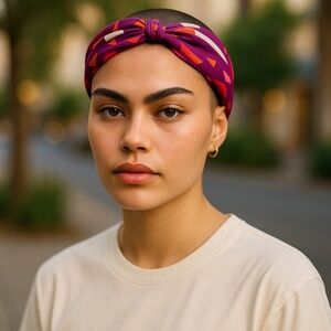 NWT SILKLETTE Intersections 100% Fine Silk Kerchief Scarf ORANGE/MAGENTA/WHITE